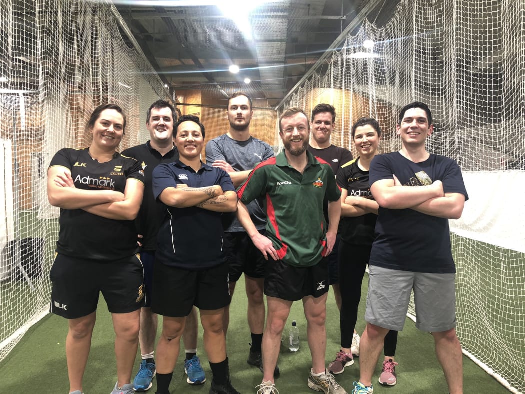 The New Zealand Parliament Cricket XI, featuring MPs Chris Bishop, Kiri Allan and Kieran McAnulty