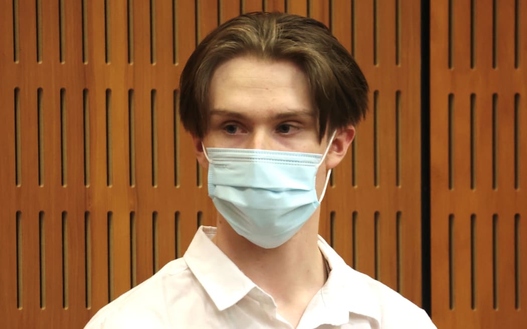 Tyreese Stuart Fleming at his sentencing in the Timaru District Court on 29 June 2022.
