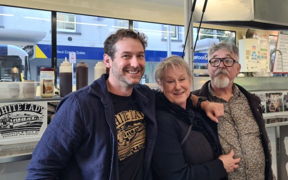 The White Lady third-generation owner Max Washer with his parents.