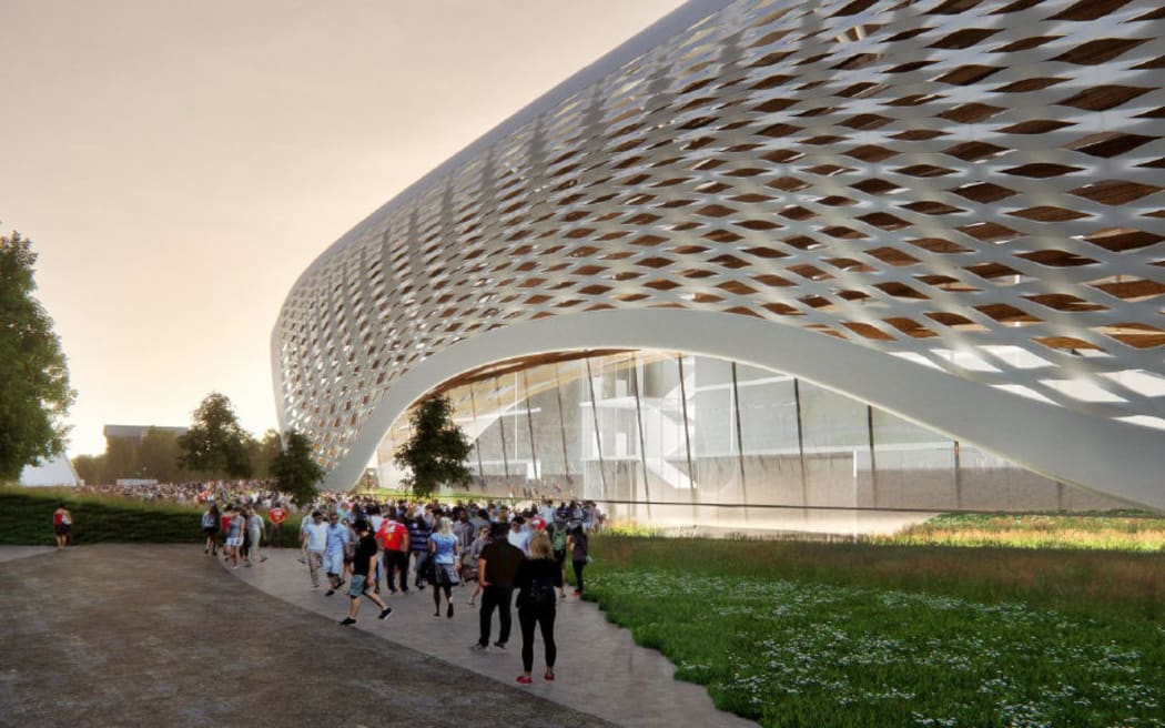 An artist's impression of a new Christchurch stadium.