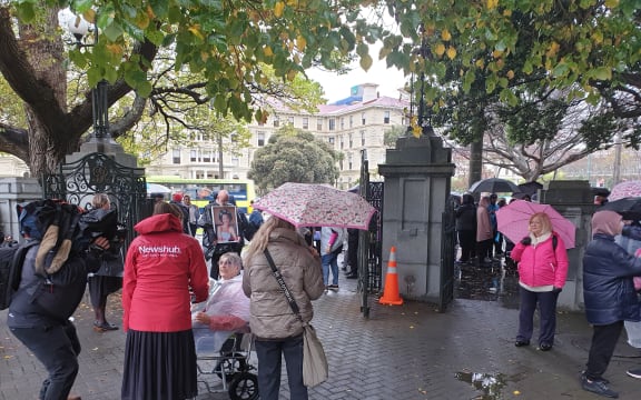 Pharmac protest outside parliament