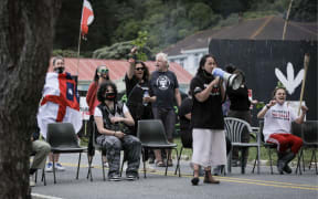 Police have arrived at Shelly Bay, Wellington, as the group occupying land due for development went past an eviction notice deadline.