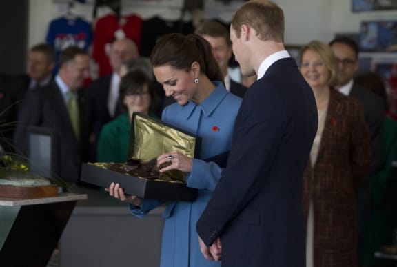 Catherine receives a flying hat for Prince George.