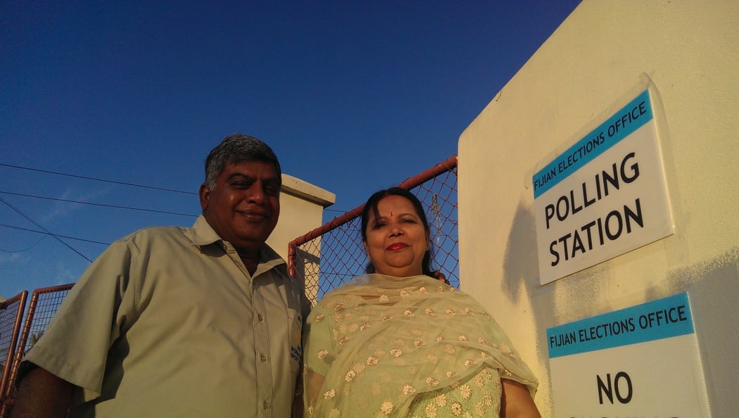 Vinod and Aasha Chandra head to the polls in Fiji