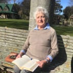 Annette Hill,85, enjoys reading in her garden. She has been a member of her group for half a century.