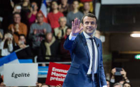 Emmanuel Macron, former Minister of Finance, gives a speech in Lyon in front of 16,000 for the french Presidential Elections, 4th February 2017. Emmanuel Macron is the leader of political movement "En Marche".