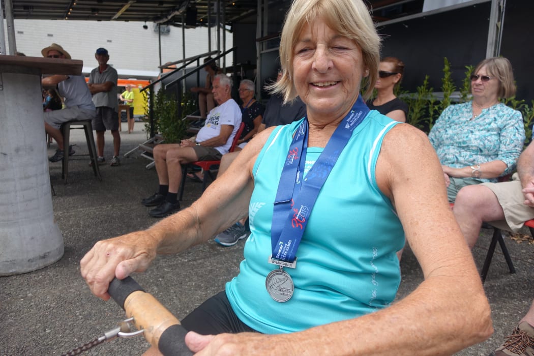 Margie Chiet, 70, doesn't let a couple of metal pieces in her limbs and osteoarthritis  hold her back from competing in the NZ Masters Games.