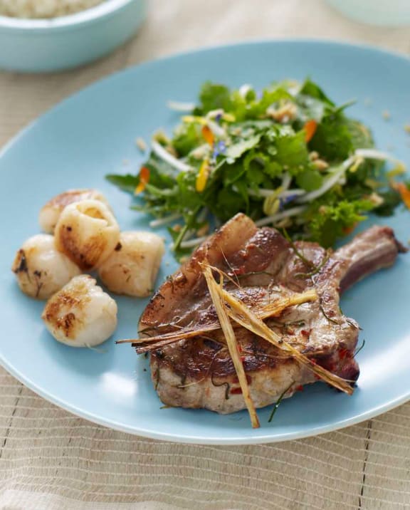 Pork Chops with Lychees