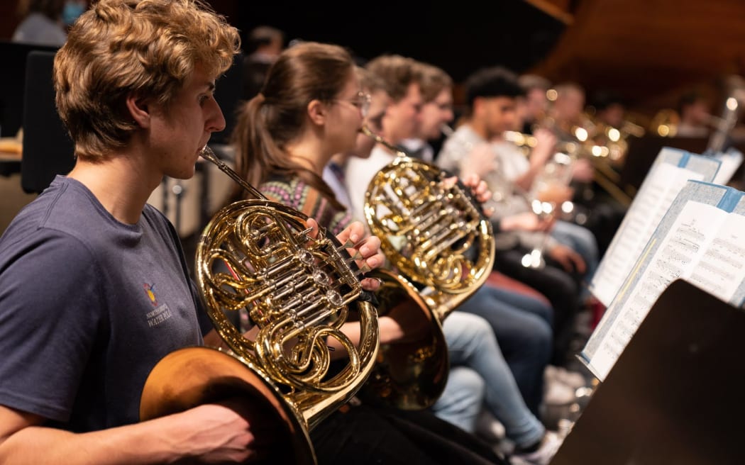NZSO National Youth Orchestra rehearsing