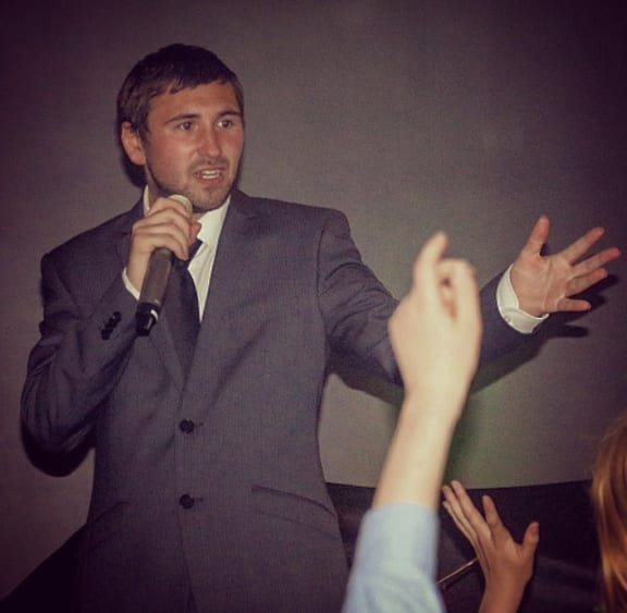 Ryan Curran preaching in his early twenties.