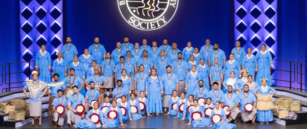 Pacific Connection choir at the 2025 International Barbershop Chorus Competition in Denver, Colorado.