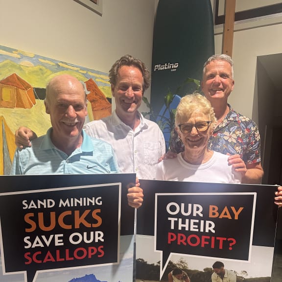 From left Malcolm Morrison, Damon Clapshaw, Mary Sinclair , Bruce Copeland