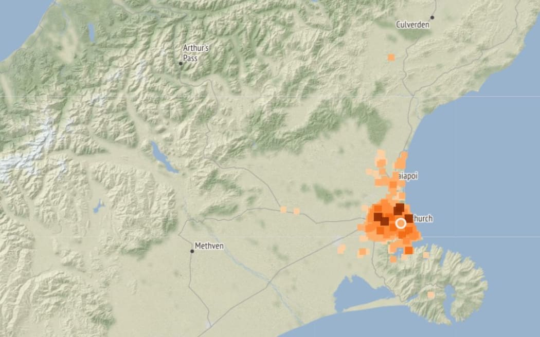The quake at 11.49am was centred 5km east of Christchurch