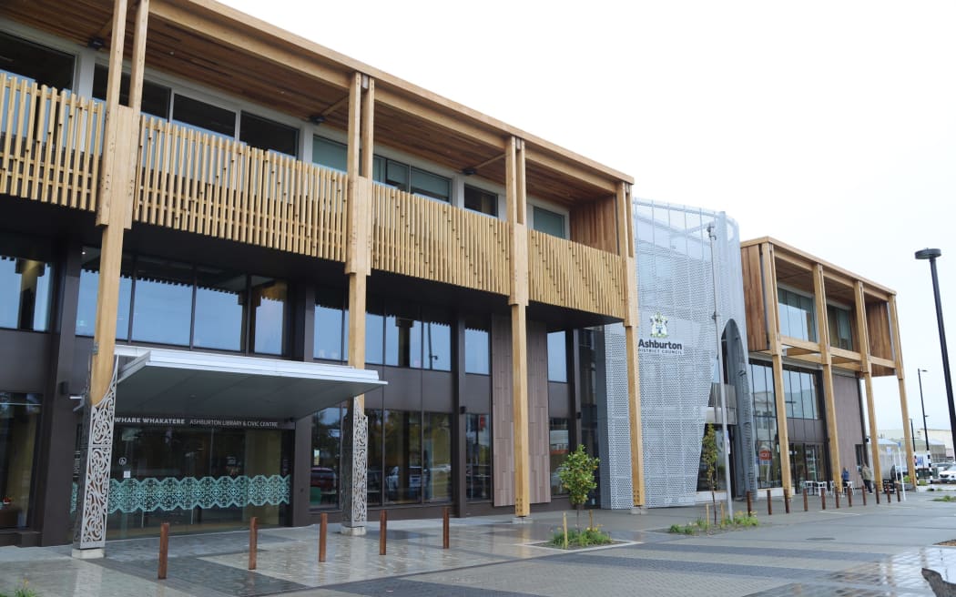 Ashburton's civic centre, known as Te Whare Whakatere.