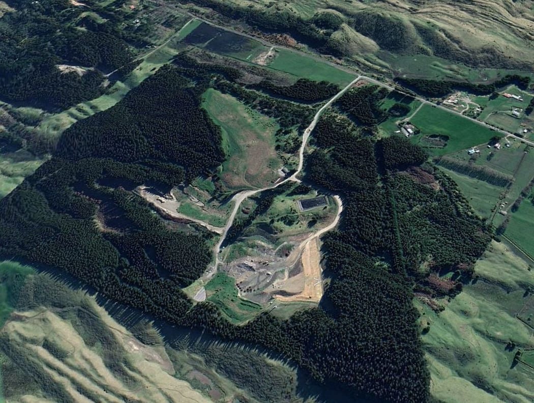 Levin Landfill, aerial view