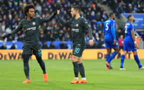 Cheslea duo Willian, left, and Eden Hazard.