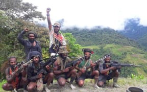 West Papua Liberation Army unit, led by Egianus Kogoya. Derakma, Nduga regency, Papua. March 2019