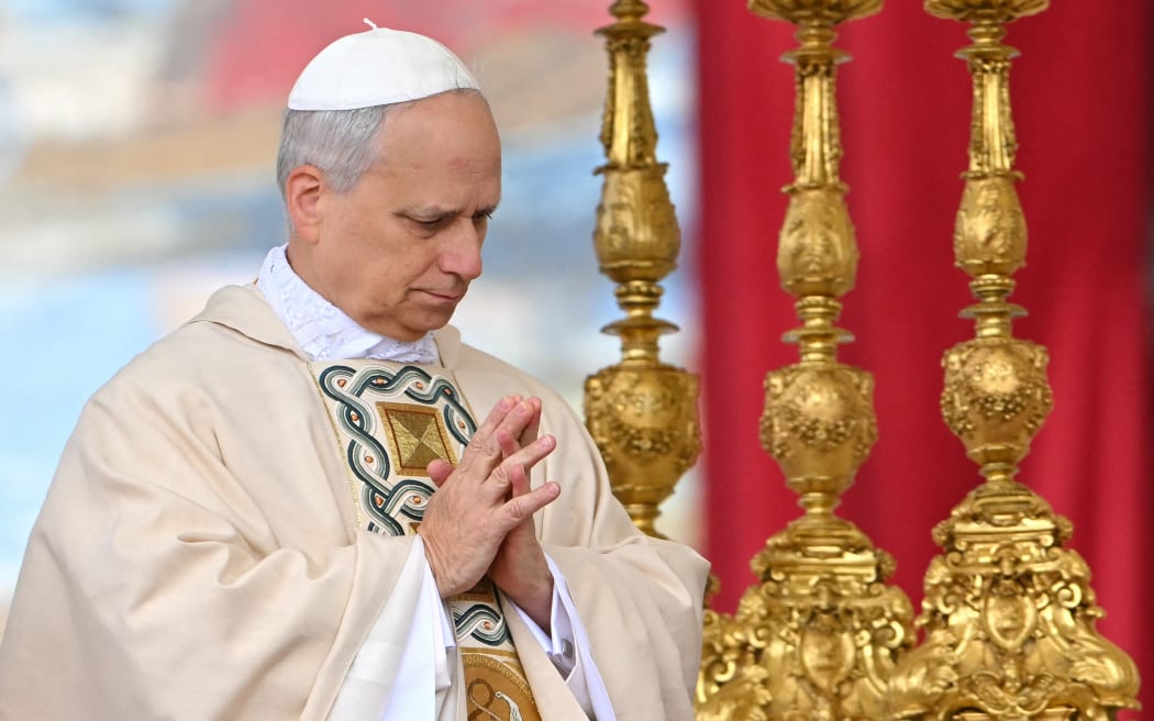 Pope Leo XIV leads a Holy mass for the beginning of his pontificate, in St Peter's square in The Vatican.