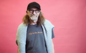RNZ Music producer Trevor Reekie in his Trip To The Moon t-shirt (it's his band!)