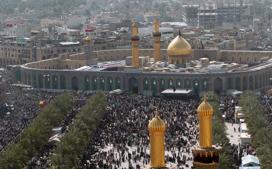 The pilgrimage of Arba'een that finishes in Kerbala, Iraq.