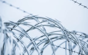 Barbed wire at a prison
