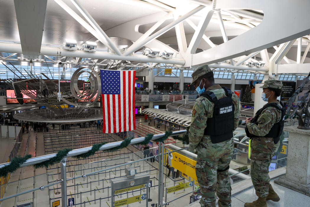 A quiet terminal is seen at the John F. Kennedy International Airport in New York, United States on December 28, 2021.
