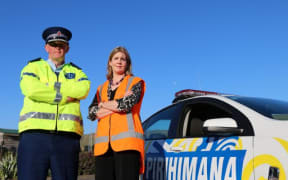 Superintendent Steve Greally and Lisa Rossiter