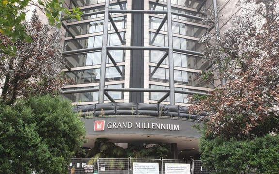 The Grand Millennium managed isolation facility in Auckland.