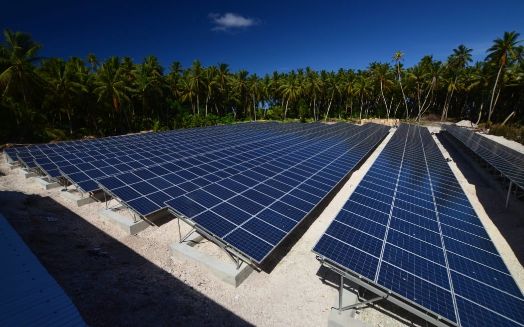 The existing solar array on Atafu