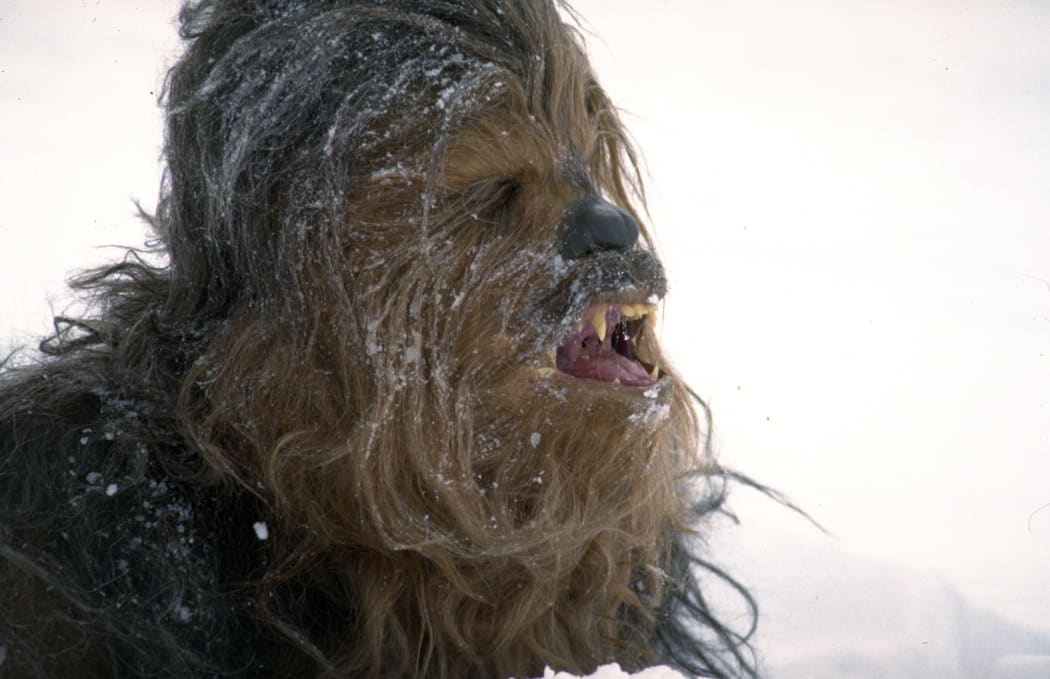 A still from Star Wars: Episode V, The Empire Strikes Back, 1980. Chewbacca actor Peter Mayhew has died aged 74.