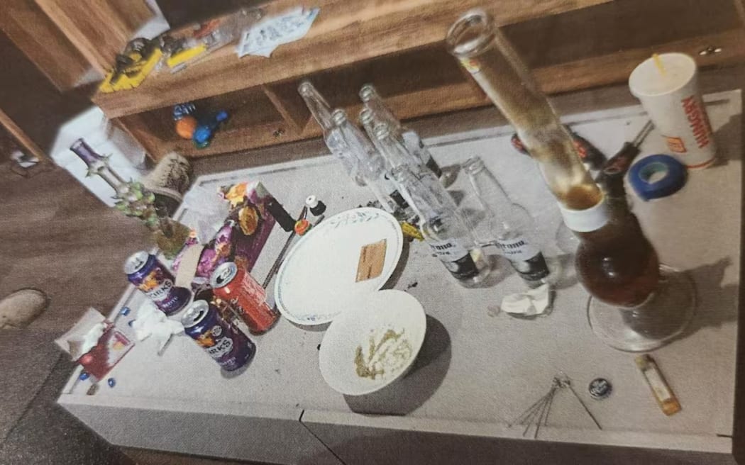Evidence of drug use was everywhere when police raided Winslet's house.