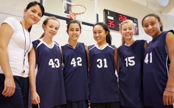 Teenage basketball team