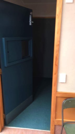 The entrance to the discipline room at Miramar Central School.