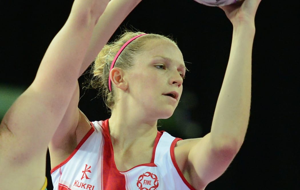 Jo Harten playing for England, 2012.