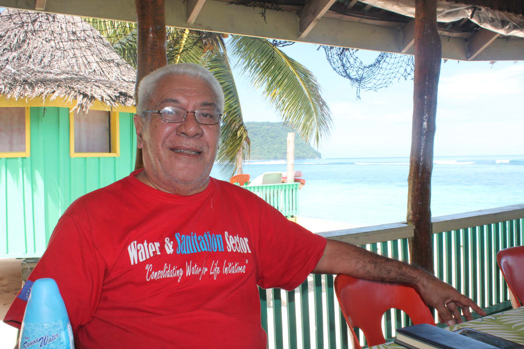Taufua Sili Apelu, co-owner of Taufua Beach Fales, Lalomanu, Samoa.