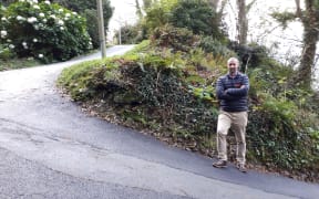 Dunedin surveyor Toby Stoff at Ffordd Pen Llech in Harlech.