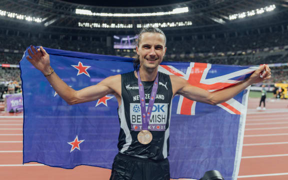 World 3000m steeplechase champion George Beamish of New Zealand.