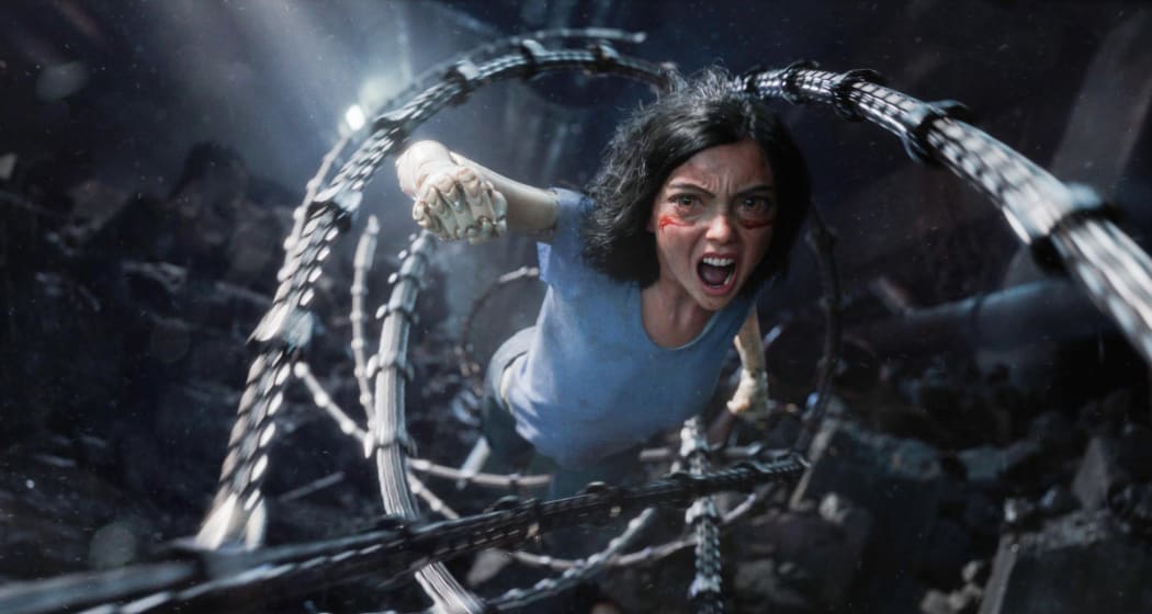 With digital enhancements from Weta in Wellington, Rosa Salazar is Alita in Robert Rodrguez’s Alita: Battle Angel.