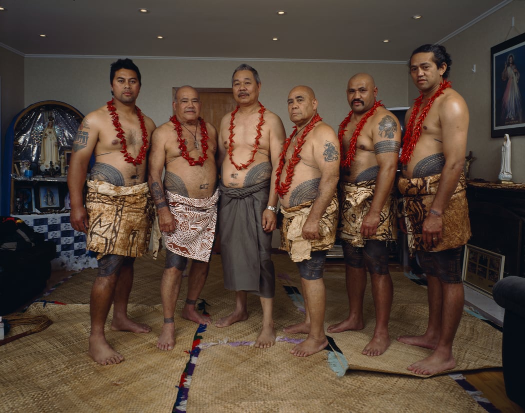 1980s art samaon man with tattoos
