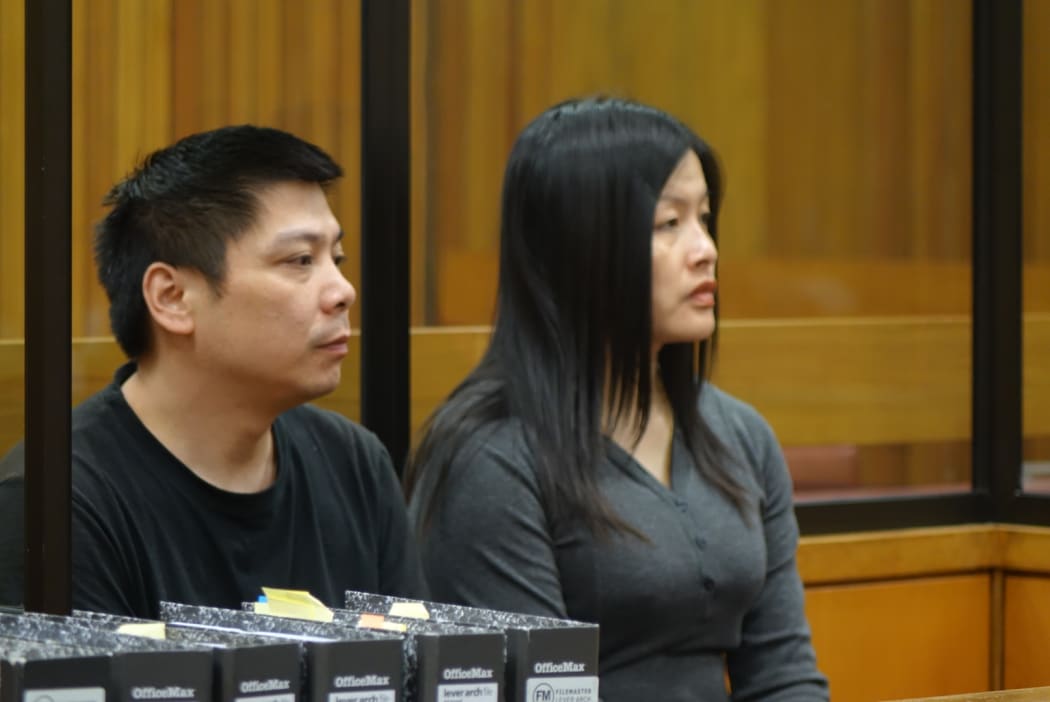 Jainbin Wang, left, and Fenglan Liu in the New Plymouth District Court
