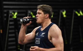 Scott Barrett at an all Blacks gym session.