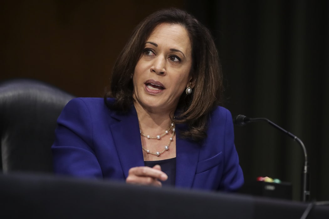 US Senator Kamala Harris speaks during a Senate Judiciary Committee hearing on June 16, 2020 in Washington, DC.