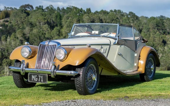 A 1955 MG TF 1500 currently up for sale at Webb's Auctions for $40,000 to $50,000.