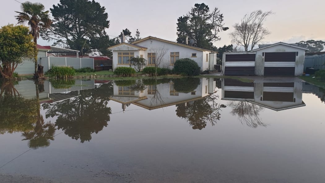Flood waters cover a section in Westport.