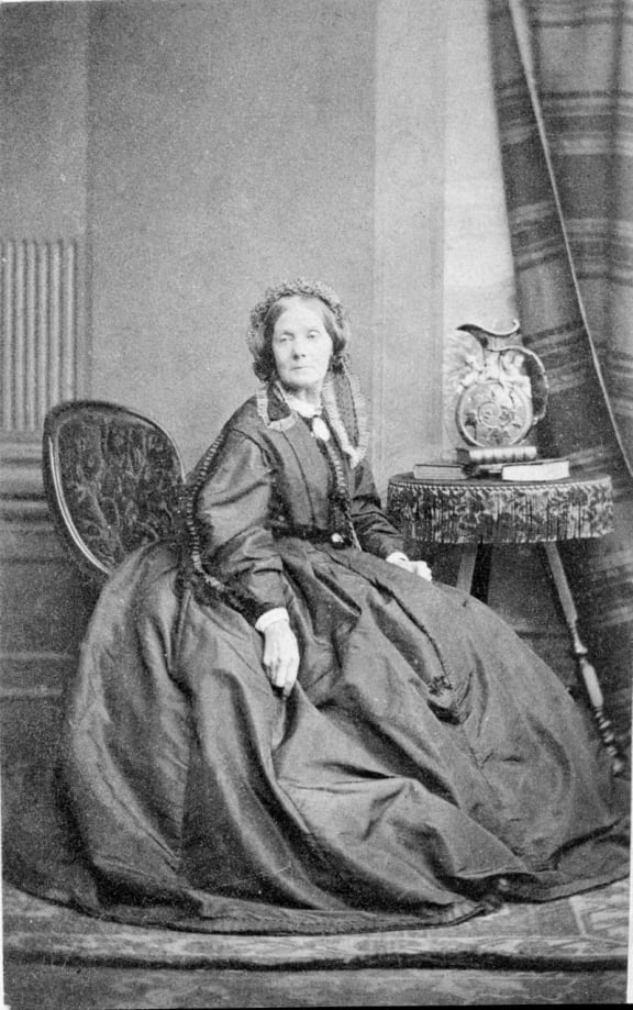 A portrait of Sarah Mathew in later life.