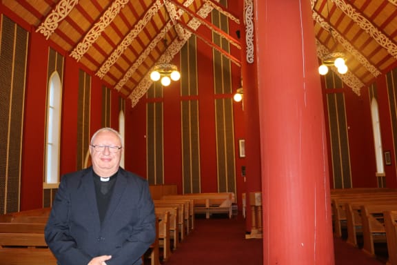 Dr Rangi Nicholson at Rangiatea Church, Otaki.