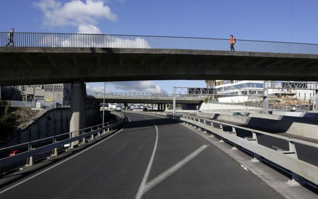 Cyclists will use the Nelson Street offramp made redundant ten years ago in a revamp of the Central Motorway Junction (aka Spaghetti Junction).
