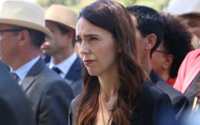 Prime Minister Jacinda Ardern is welcomed with a pōwhiri at Te Whare Rūnanga on 4 February, 2021.
