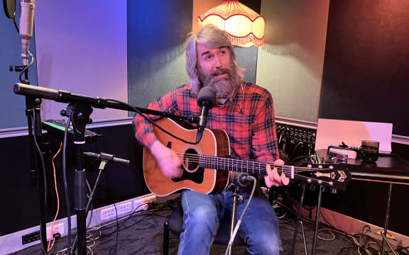 Arthur Ahbez performing live in the RNZ Studio for NZ Live.