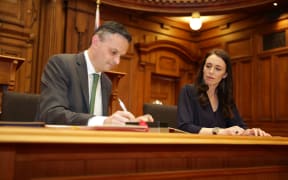 Jacinda Ardern and James Shaw have signed a confidence and supply agreement.